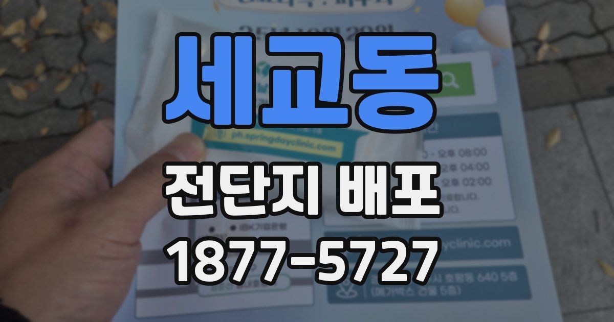 세교동 전단지 배포