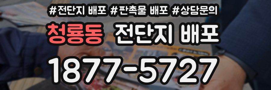 청룡동 전단지 배포