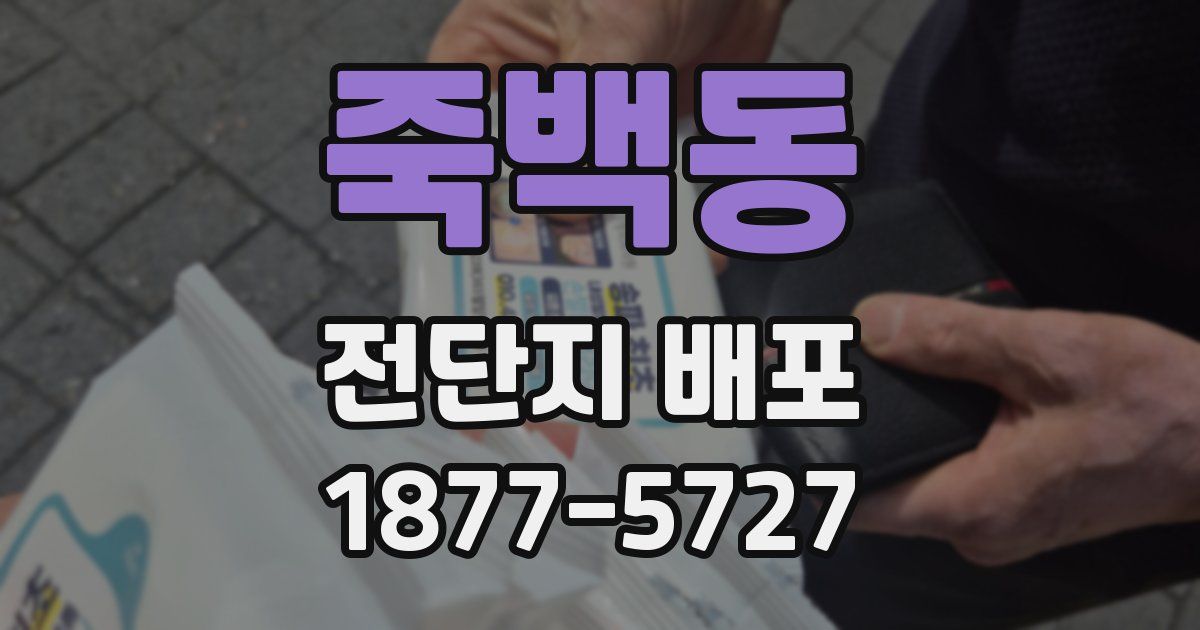 죽백동 전단지 배포