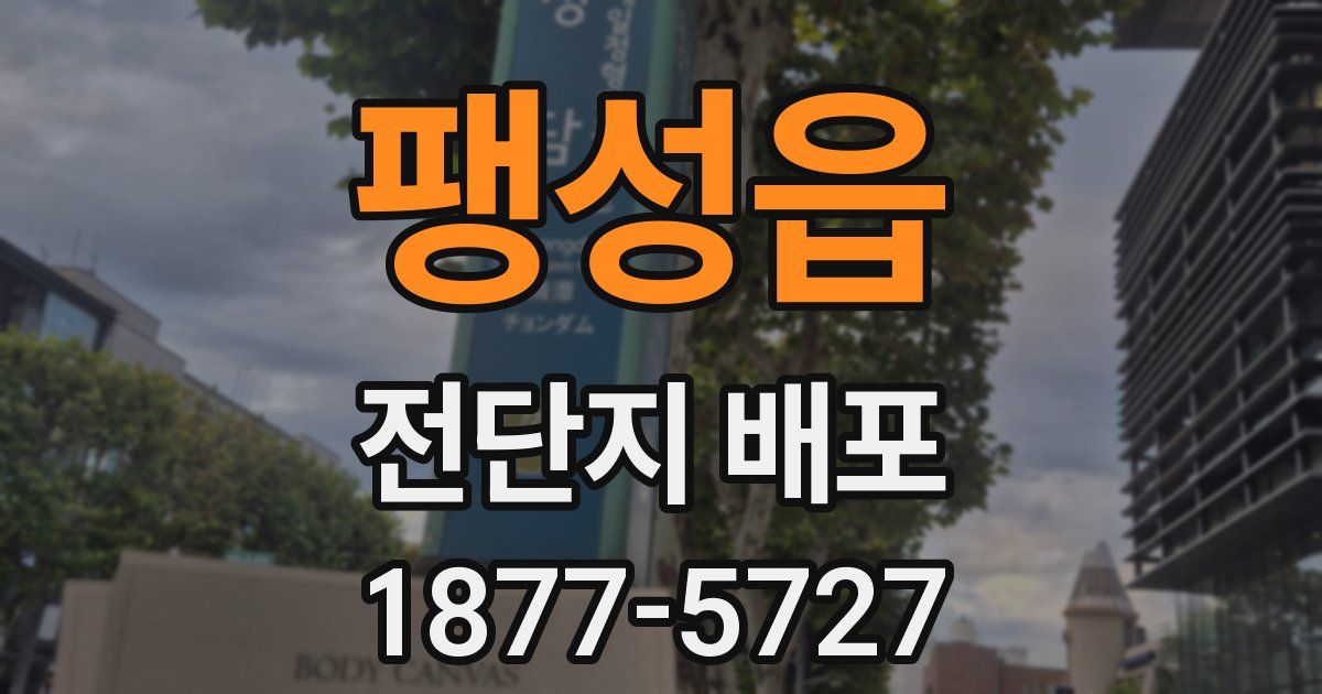 팽성읍 전단지 배포