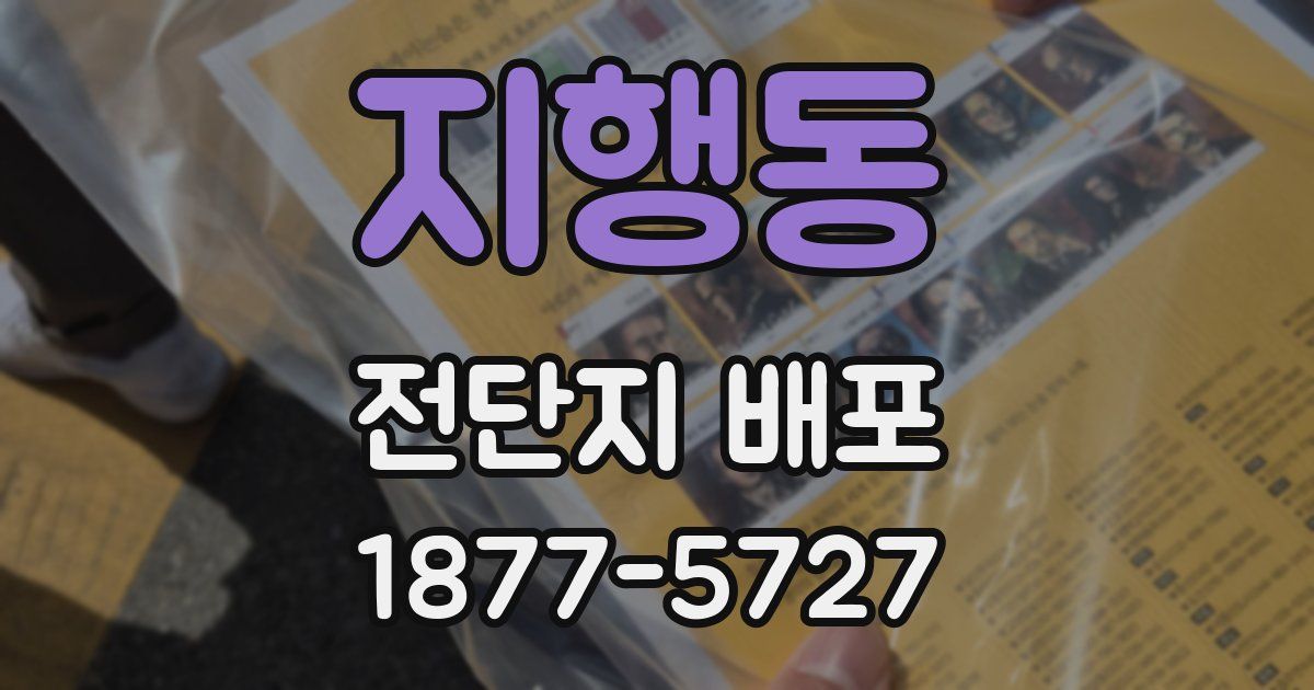 지행동 전단지 배포
