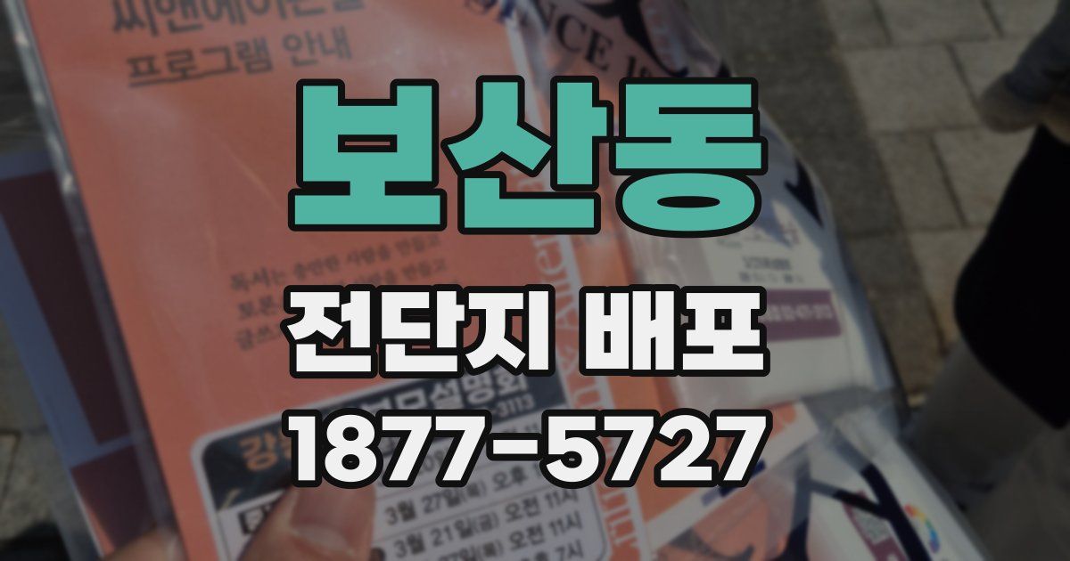 보산동 전단지 배포