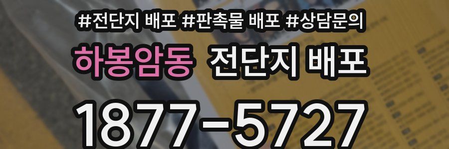 하봉암동 전단지 배포