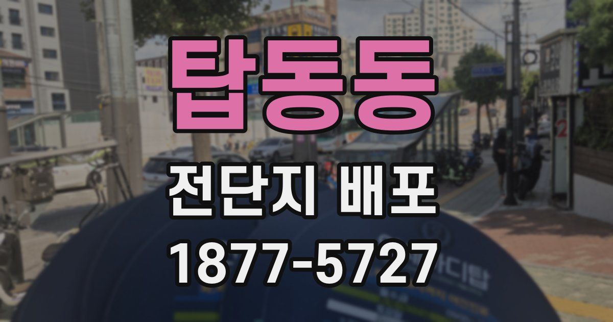 탑동동 전단지 배포