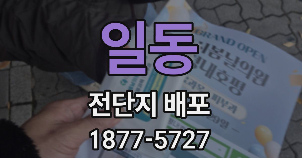 일동 전단지 배포