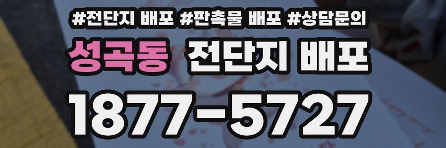 성곡동 전단지 배포