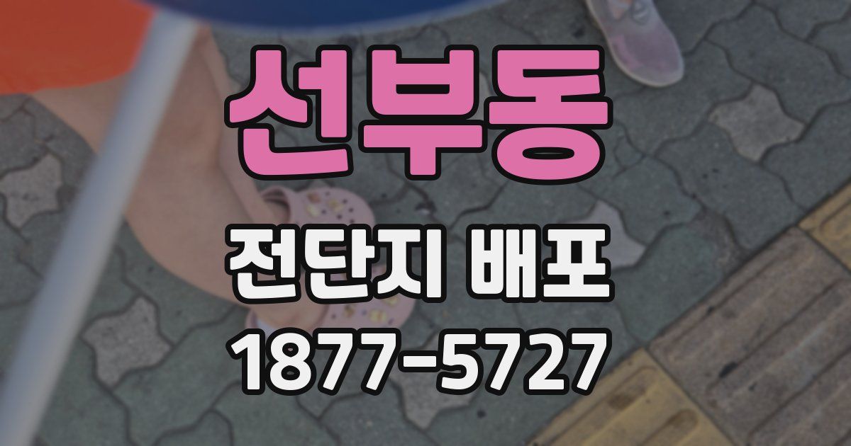 선부동 전단지 배포