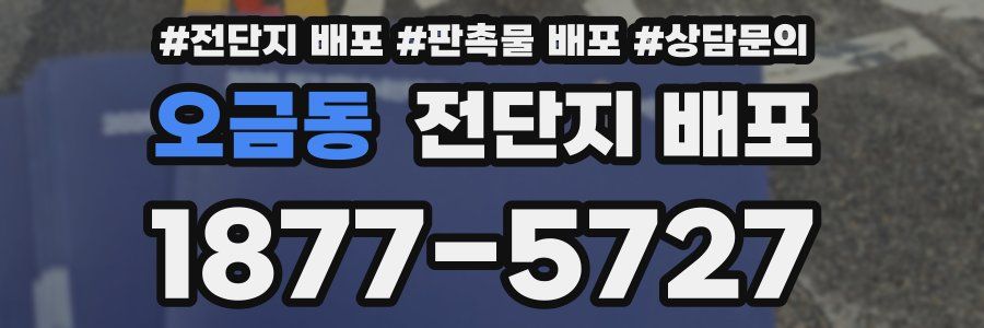 오금동 전단지 배포