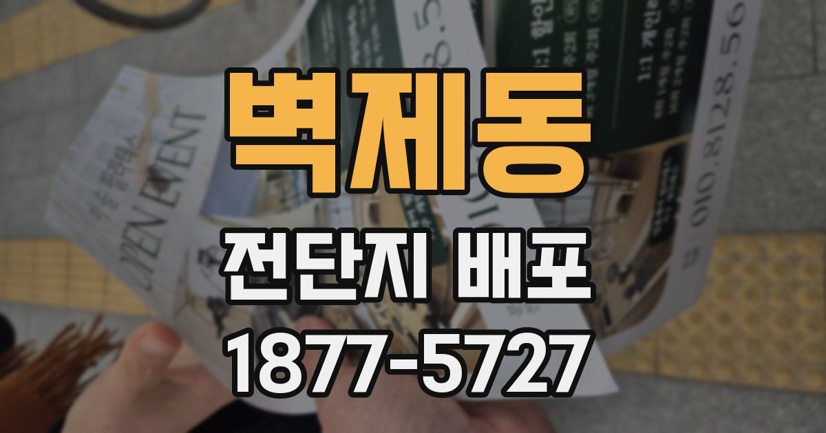 벽제동 전단지 배포