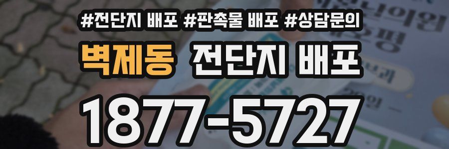 벽제동 전단지 배포