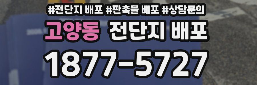 고양동 전단지 배포