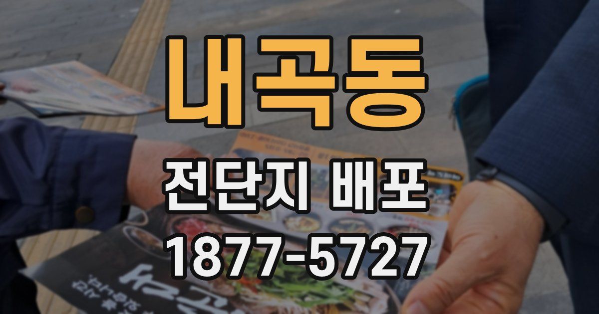 내곡동 전단지 배포
