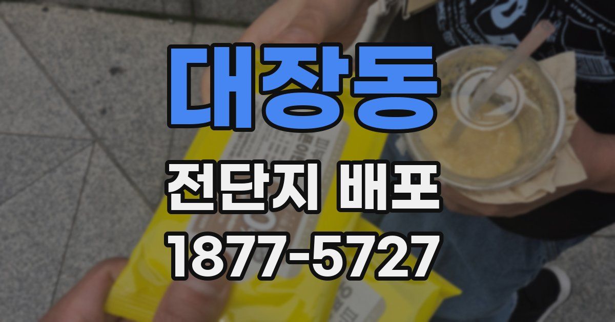 대장동 전단지 배포
