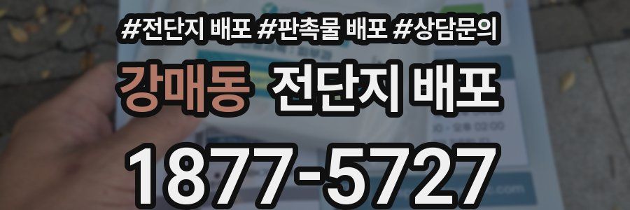 강매동 전단지 배포