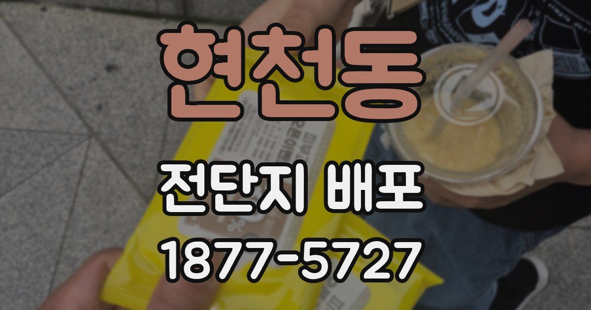 현천동 전단지 배포