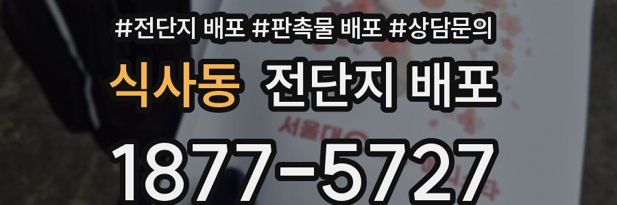 식사동 전단지 배포