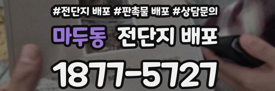 마두동 전단지 배포