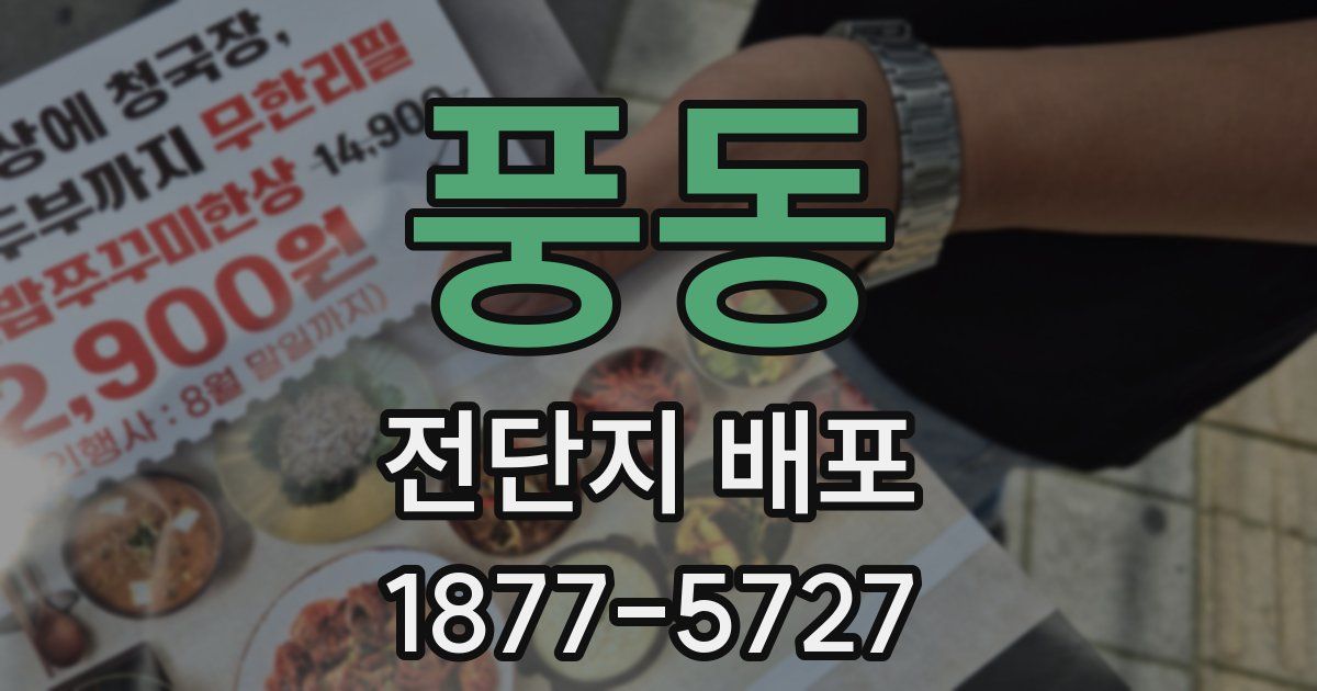 풍동 전단지 배포