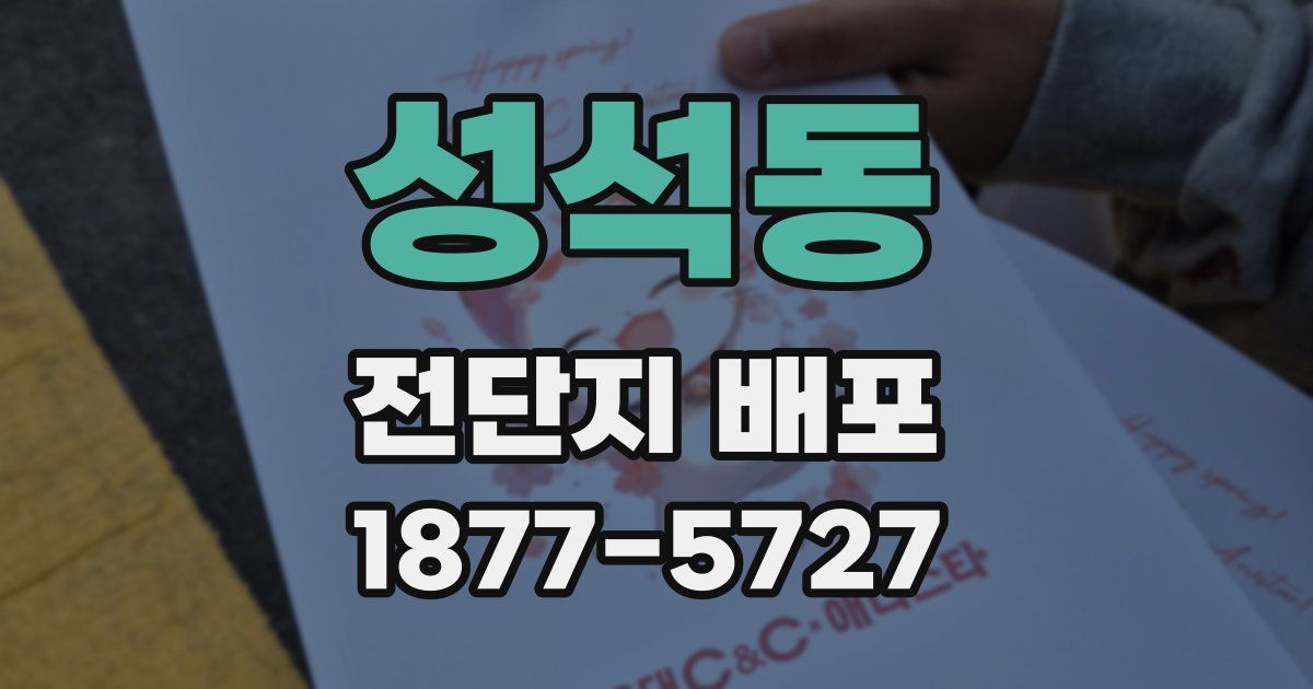 성석동 전단지 배포