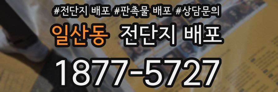 일산동 전단지 배포