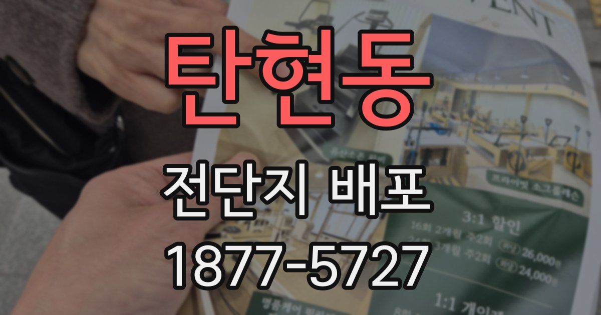 탄현동 전단지 배포