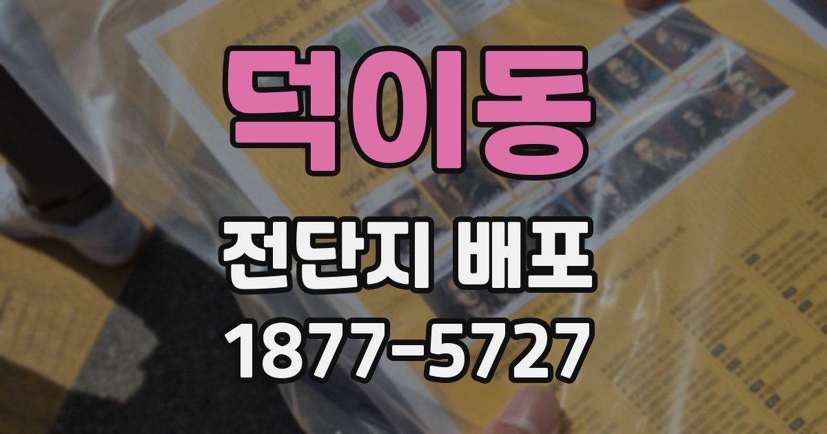 덕이동 전단지 배포