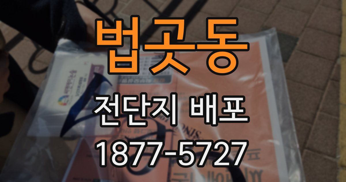 법곳동 전단지 배포