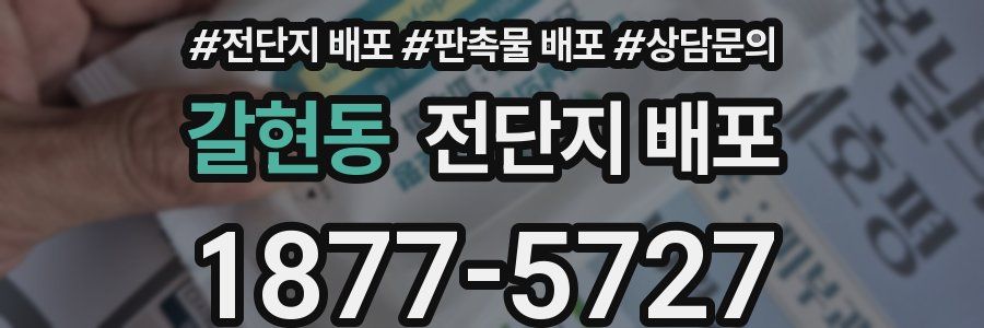 갈현동 전단지 배포