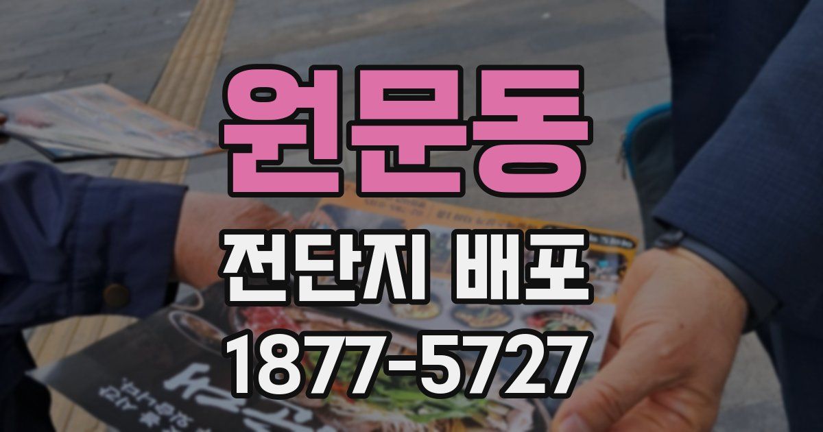 원문동 전단지 배포
