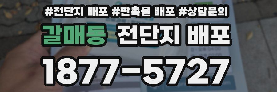 갈매동 전단지 배포