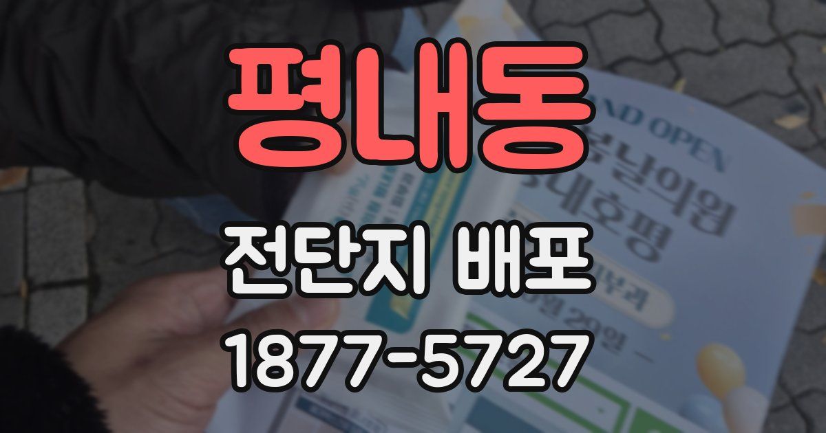 평내동 전단지 배포