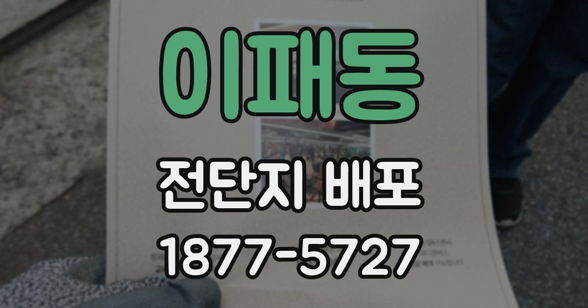 이패동 전단지 배포