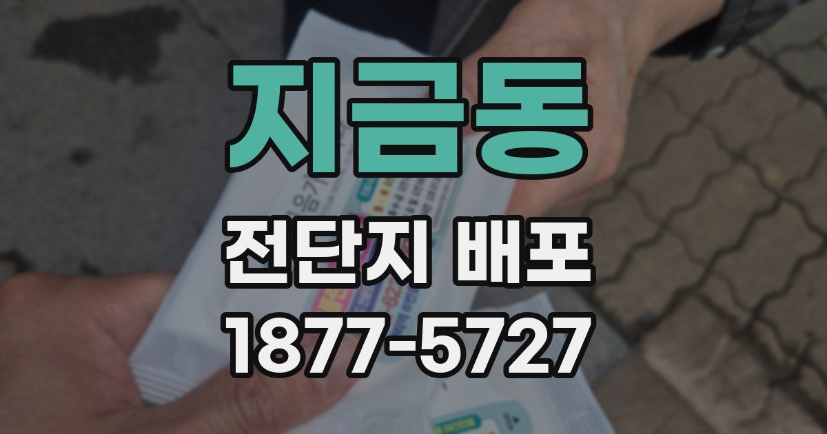 지금동 전단지 배포