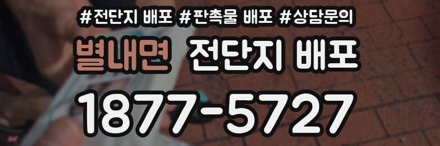 별내면 전단지 배포
