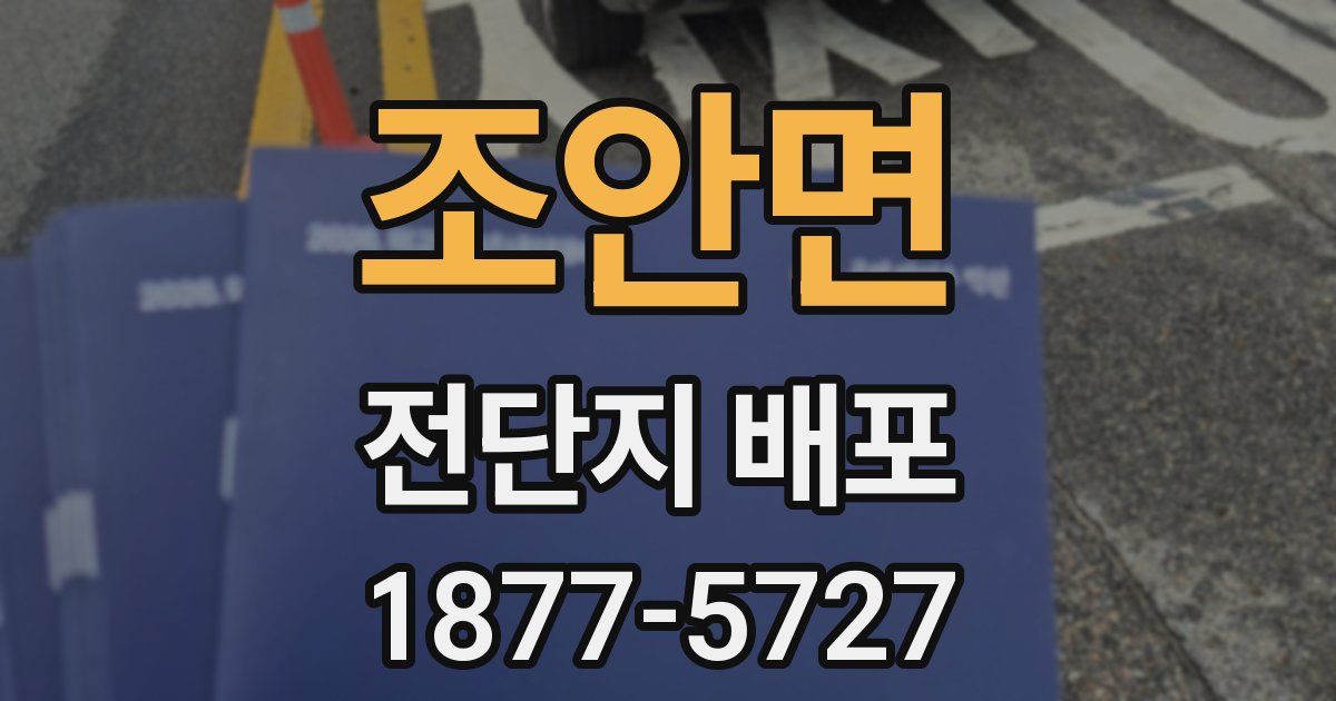 조안면 전단지 배포