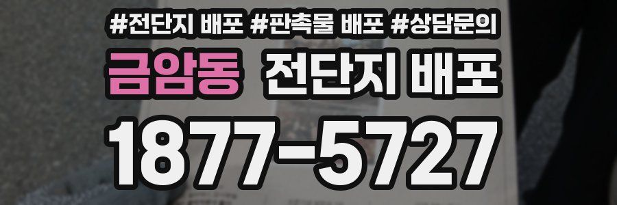 금암동 전단지 배포