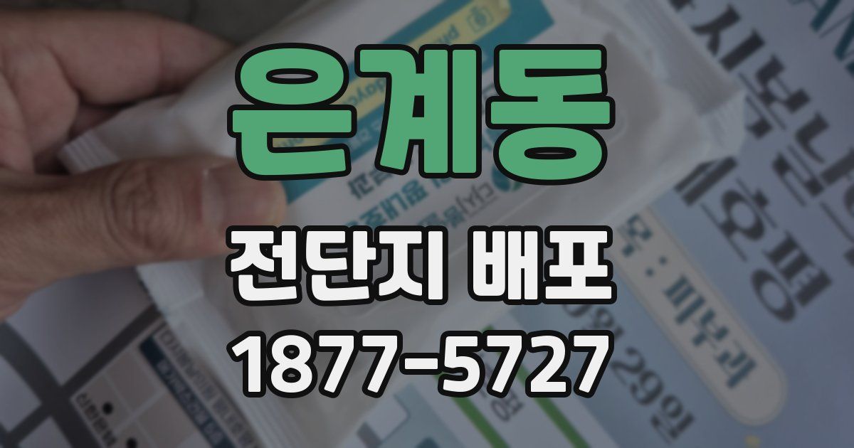 은계동 전단지 배포