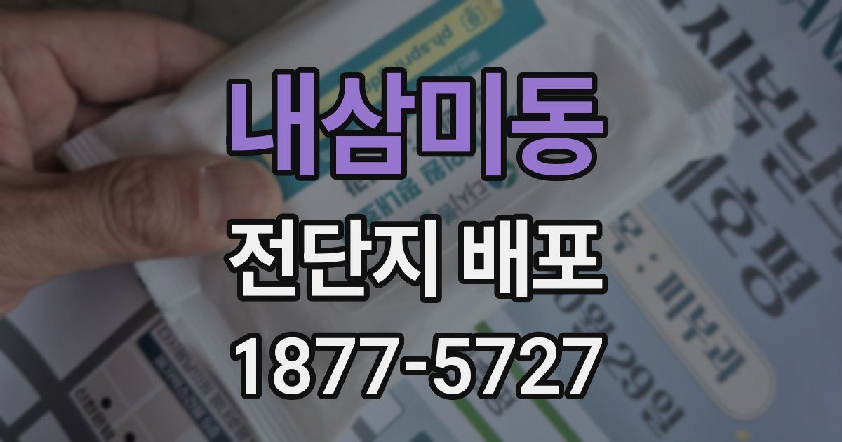 내삼미동 전단지 배포