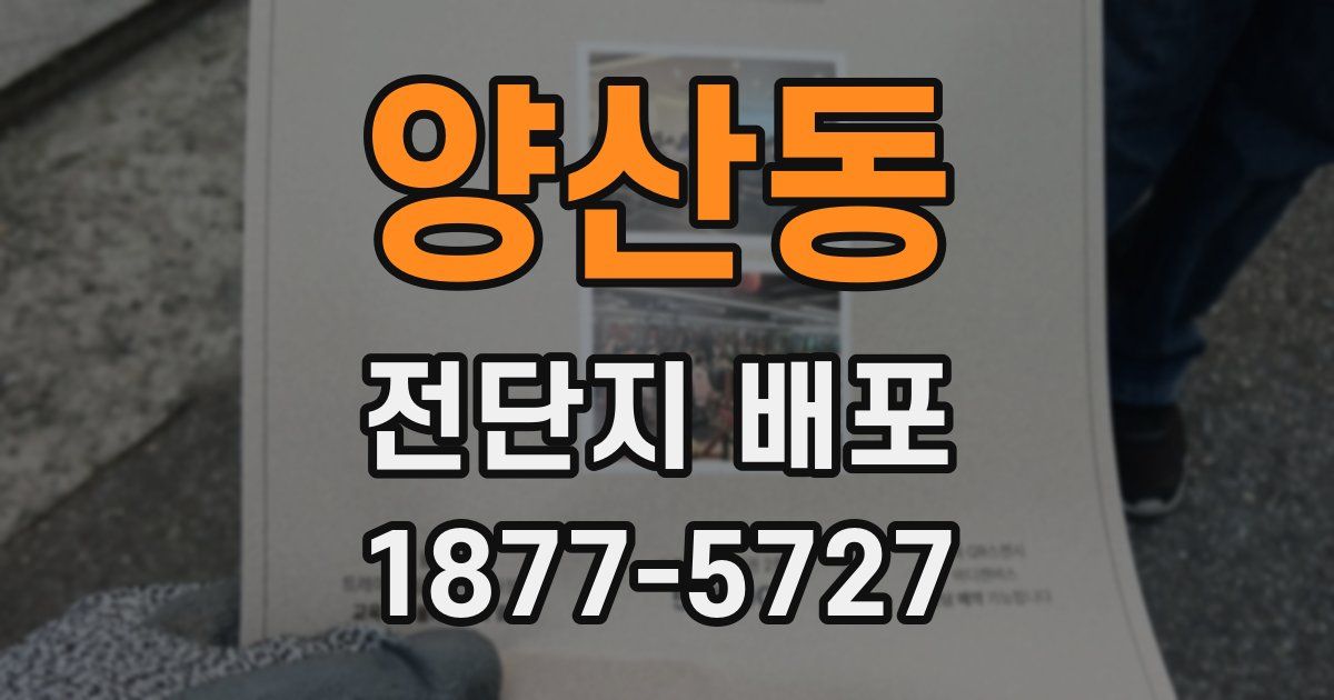 양산동 전단지 배포