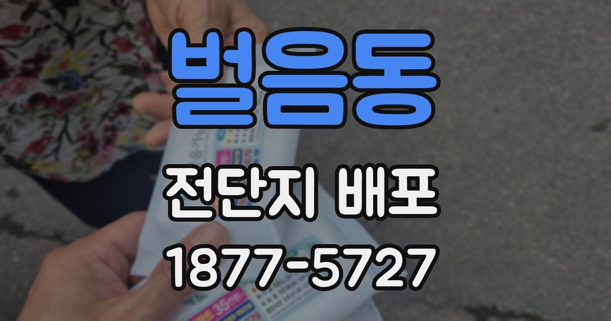 벌음동 전단지 배포