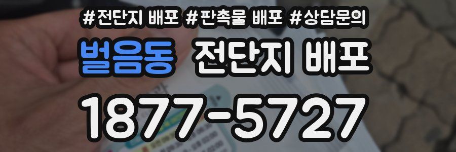 벌음동 전단지 배포