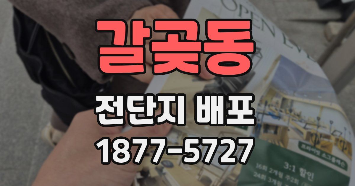 갈곶동 전단지 배포