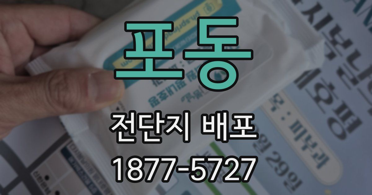 포동 전단지 배포