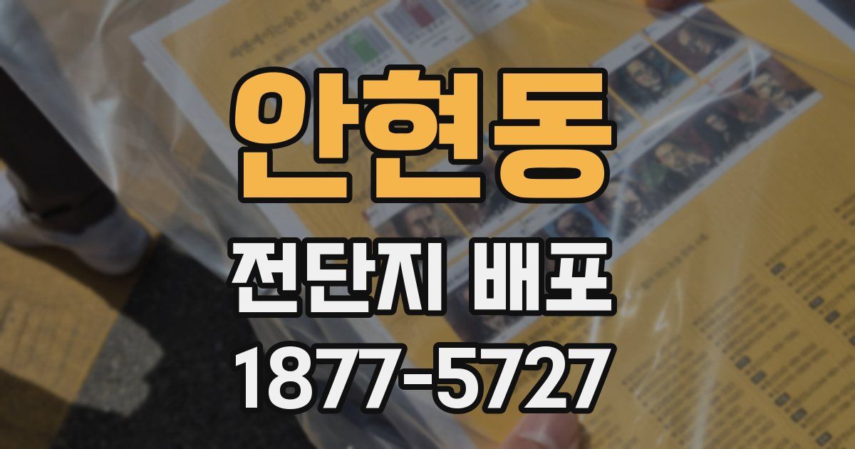 안현동 전단지 배포