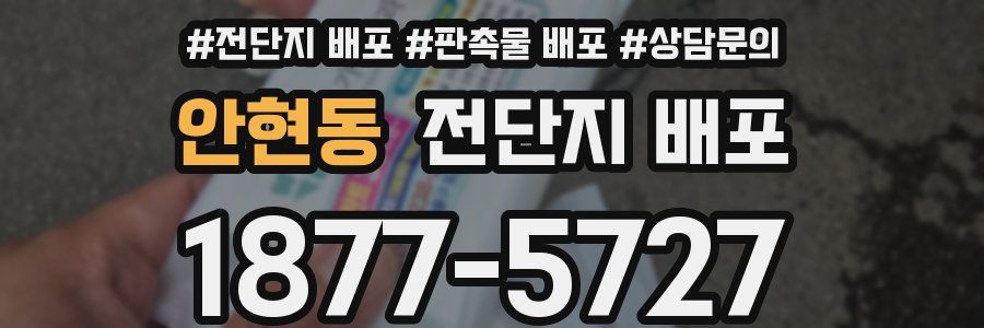 안현동 전단지 배포