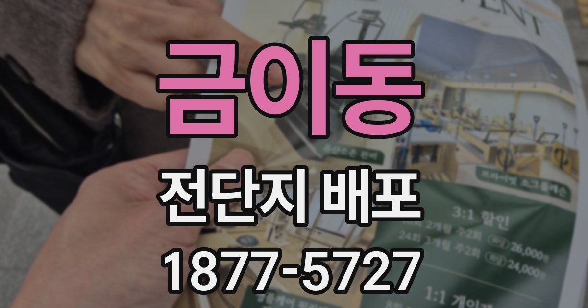 금이동 전단지 배포