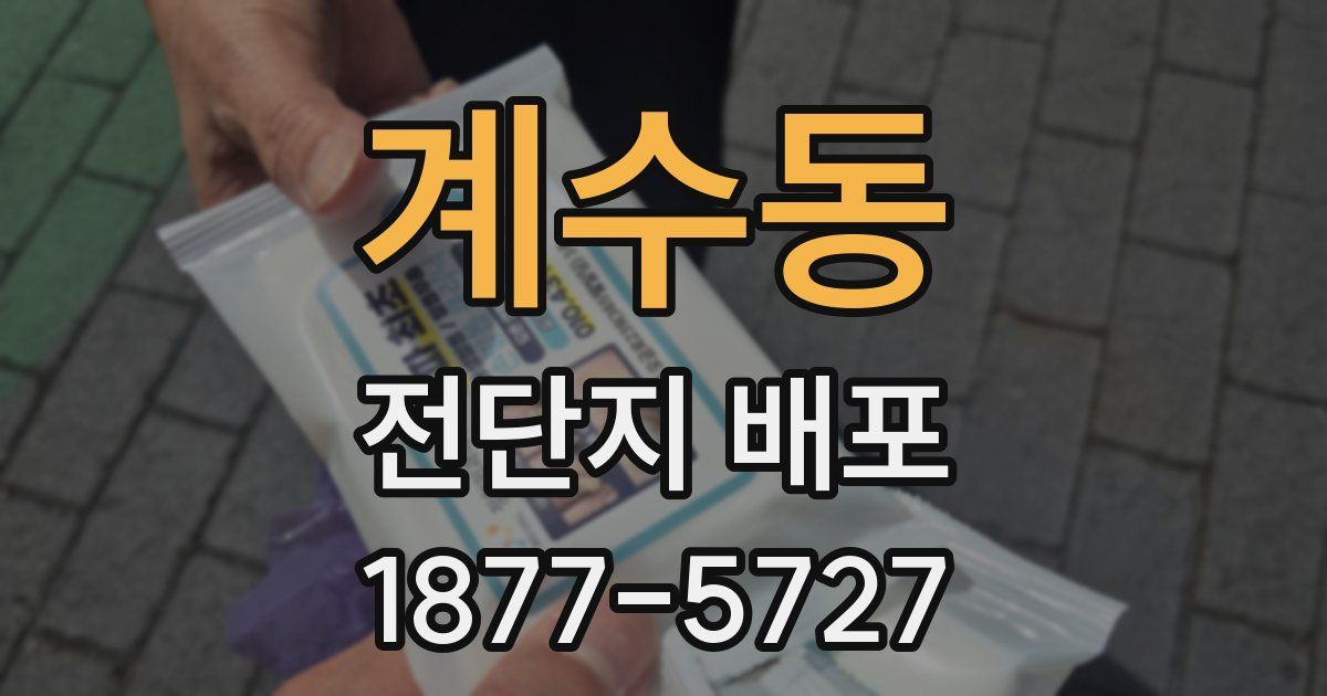 계수동 전단지 배포