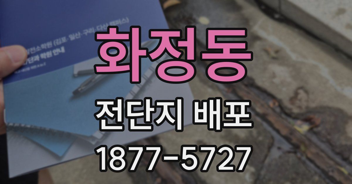 화정동 전단지 배포