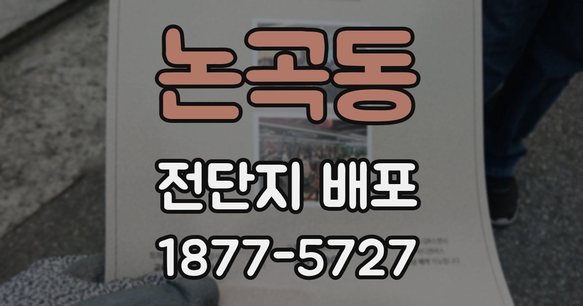 논곡동 전단지 배포