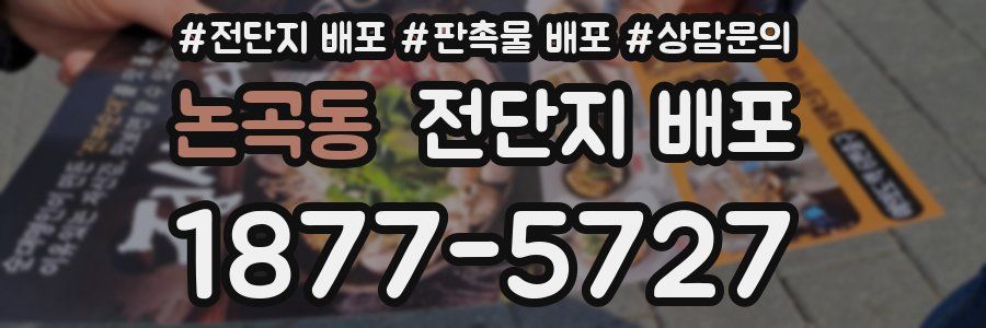 논곡동 전단지 배포